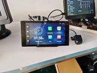 Autoradio multimédia portable sans fil CarPlay 5 pouces avec écran RGB, GPS, amplificateur, caméra de recul, enregistreur DVR 4K, caméra embarquée - Garantie 1 an