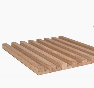 Panneaux muraux intérieurs classiques en bois massif, panneau 3D, insonorisant, imperméable, design minimaliste fluorescent, design graphique, hall d'hôtel - Product Image 4