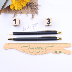 Bolígrafo de Metal con Clip Dorado y Bola Giratoria, Recuerdo de Hotel Negro, con Logotipo Personalizado - Product Image 5