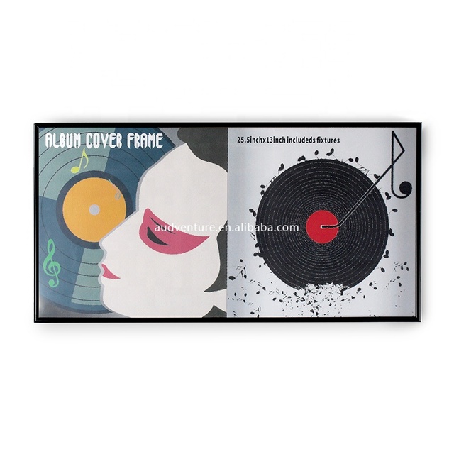 Double Vinyl Record Wall Frames Record Display Frame LP Album Record Frames for Wall Mounted