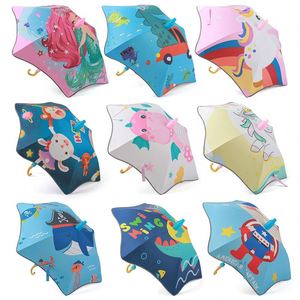 Parapluies pour enfants, parapluies de dessin animé, parapluies pour le soleil et la pluie, petits parapluies pour enfants avec bande réfléchissante - Product Image 3