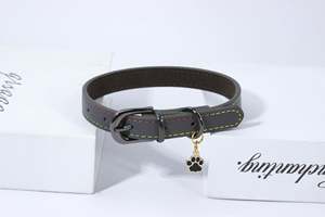 Collier pour chien de luxe abordable haut de gamme pour chiens de petite et moyenne taille, collier réglable en cuir avec choix de couleurs - Product Image 5