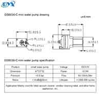 DSB030-C 5V DC mini pompe à eau de circulation d'eau pour balayeuse avec aucune fuite fonction
