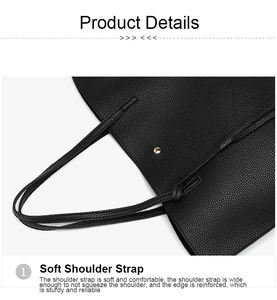 Jianghu Hot Sale Lady Large Capacity Single Strap Tassel Shoulder Bag PU Laptop Tote Bags No Zipper All Seasons - Product Image 4