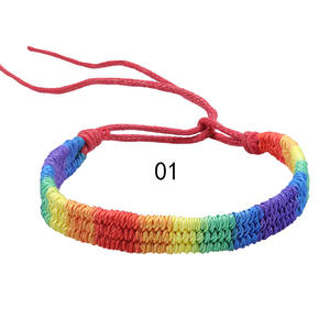 Ayarlanabilir boyutu gökkuşağı LGBT gurur bilezik el yapımı örgülü dostluk dize bileklik için eşcinsel lezbiyen LGBTQ olaylar - Product Image 6