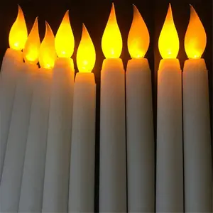 Realistischer Kunststoff 11 Zoll lange warm weiße flackernde Licht batterie betriebene Kerzenhalter für Hochzeits feier Tisch dekoration