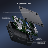 Mini PC pare-feu HYSTOU H3 J5005, double GbE, PfSense, sans ventilateur, TPM2.0, 4K HD, NVMe/mSATA, -20~60 ° C