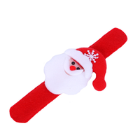 Bracelet en tissu réutilisable non toxique CHUANGXINYI pour enfants, avec anneau à pression, décorations lumineuses en peluche de dessin animé, cadeau de Noël 20x3cm