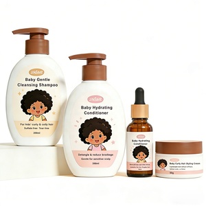 Los Mejores Productos Orgánicos para el Cuidado y Peinado del Cabello de Bebés y Niños, Set para Cabello Rizado, Champú y Acondicionador para Niños de Cabello Afro, Marca Privada - Product Image 1