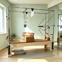 Machine de Pilates Cadillac Reformer en Bois d'Érable, 16 ressorts réglables, Rouleau silencieux, pour Studio de Yoga, Entraînement complet, Direct Usine