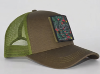 Topi Trucker 5 Panel Warna Hijau Vintage |   100% Katun Unisex Bernapas, Cocok untuk Logo Kustom, Olahraga Lari, Penggunaan Luar Ruangan