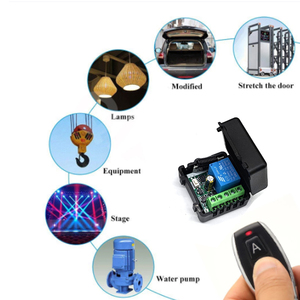 433 Mhz không dây điều khiển từ xa chuyển đổi DC 12V 10A 1CH Relay Receiver mã cố định on/off transmitter cho cổng nhà để xe động cơ & ánh sáng - Product Image 5