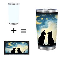 E-posta Pazarlaması Seti 20oz Gümüş Yanlı Dergi Baskılı Bardak