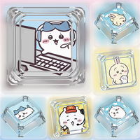 Porte-clés personnalisé en résine transparente avec figurine d'anime mignonne pour clavier mécanique Cherry MX Switch
