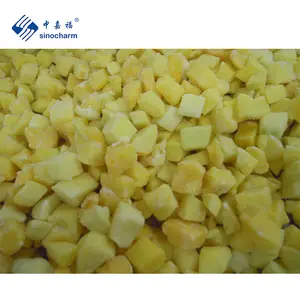 Sinocharm 10*10MM Diced Mango IQF Fruits Wholesale Price 1kg Pack Frozen Mango Cubes With BRC A Approved