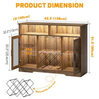 Armoire de bar éclairée de luxe moderne Mobilier de maison pour l'affichage du salon Stockage en bois des boissons alcoolisées et du vin