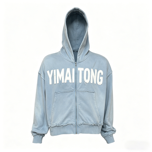 Custom Color Logo Craft Wholesale Cotton Men's Hoodies Sweatshirts Pullover Streetwear Heavyweight 555 Hoodie <b>for</b> Men - Product Image 1