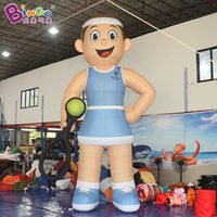 Modelo Inflable Personalizado de Jugador de Taekwondo y Fútbol, Personaje Gigante Inflable de Dibujos Animados para Eventos Deportivos