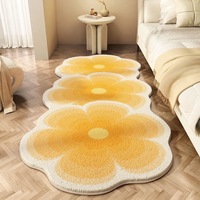 Blumen förmige 10mm Imitation Kaschmir Teppich schmutz abweisend leicht zu reinigen kühlende Fuß matte für zu Hause Wohnzimmer Schlafzimmer Bett