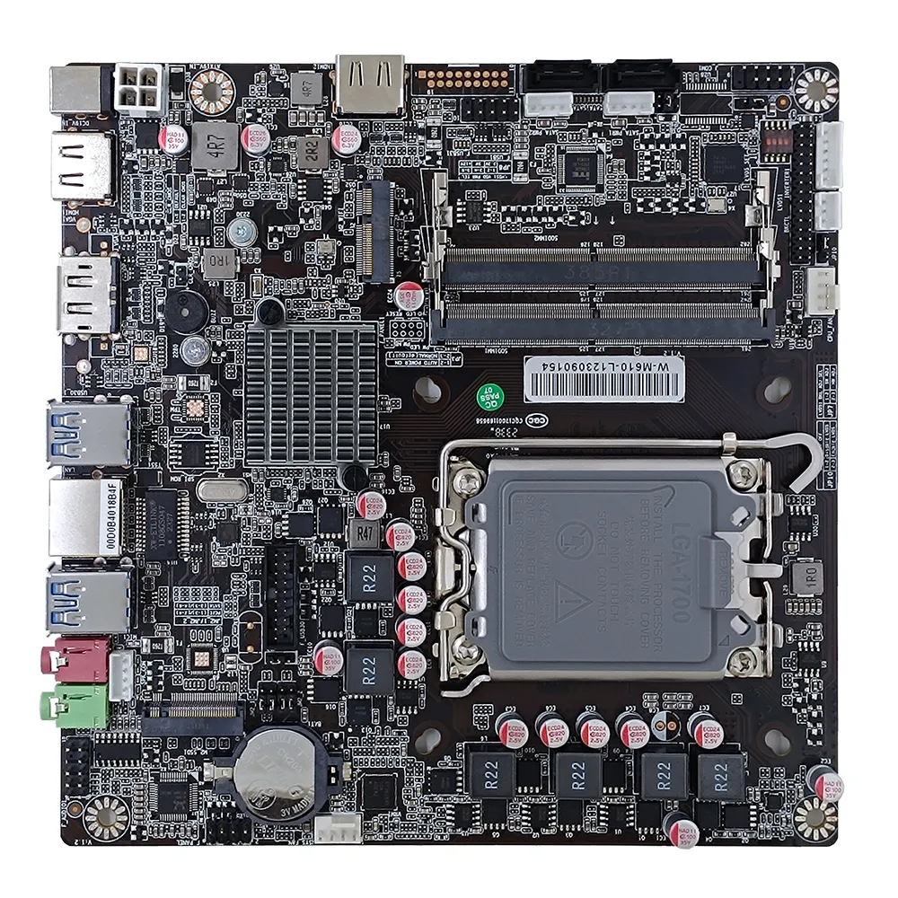 New Mini ITX Motherboard with Intel LGA1700 CPU B660 Chipset H610 Mainboard Supports 128GB DDR4 RAM USB3.2 GEN2 M.2 WiFi