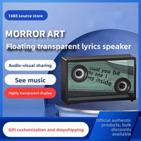 MORRORART Enceinte suspendue transparente avec affichage des paroles pour sous-titres, audio domestique rétro 50W, alimentation USB