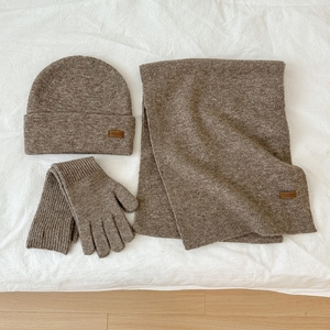 Set Tre Pezzi da <span class=keywords><strong>Donna</strong></span>: <span class=keywords><strong>Sciarpa</strong></span> Lavorata a Maglia Tinta Unita, Cappello <span class=keywords><strong>e</strong></span> <span class=keywords><strong>Guanti</strong></span>, Stile Coreano Versatile, Spesso <span class=keywords><strong>e</strong></span> Caldo per Autunno <span class=keywords><strong>e</strong></span> Inverno - Product Image 4
