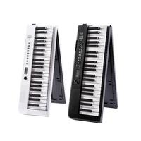 Piano numérique 88 touches, clavier électronique avec microphone, fonction d'enseignement, 200 tons et rythmes pour débutants