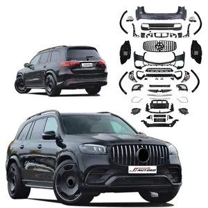 Auto Facelift Refit Body Kit For Mercedes-Benz GLS X167 2020-2022 Update to GLS63 AMG Style Front Rear bumper assembly Grille