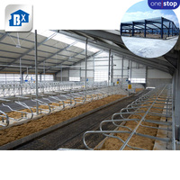 Structure en acier de hangar de ferme à guichet unique, hangar en acier préfabriqué pour ferme, hangar pour moutons de chèvre de volaille de vache