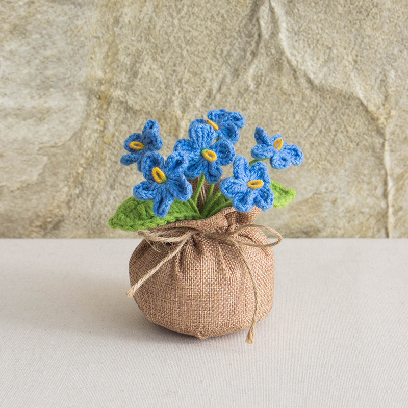 6 pièces bleu myosotis