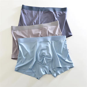 مشروط الملابس الداخلية سلس للرجال الحرير تنفس الملابس الداخلية المضادة للبكتيريا الحرير الجليد زاوية مسطحة الملابس الداخلية الملاكم دي هومبر الرجل - Product Image 3