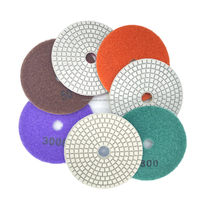 Almohadillas de pulido de diamante de alta calidad 7 Setp almohadillas de pulido de diamante de resina de 100mm disco abrasivo para mármol/granito/cuarcita