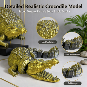 Crocodile imprimé en 3D, Best-sellers transfrontaliers, Jouets imprimés en 3D, Animaux imprimés en 3D, Ornements imprimés en 3D, Jouets dragon - Product Image 2