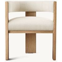 Chaise de salle à manger de luxe avec structure en bois de frêne et revêtement en tissu haut de gamme, mobilier design d'inspiration scandinave