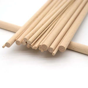 Varillas Redondas de Madera de Haya, Palos de Madera Maciza para Manualidades, Herramientas de Modelado, Varios Tamaños, Suministros para Manualidades Hechas a Mano - Product Image 1