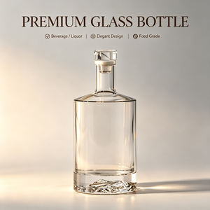 Bouteille à liqueur en verre à fond épais <span class=keywords><strong>de</strong></span> 500 ml, nouveauté, avec <span class=keywords><strong>bouchon</strong></span> en liège, options d'impression sérigraphique et <span class=keywords><strong>de</strong></span> gravure pour l'emballage <span class=keywords><strong>de</strong></span> la tequila - Product Image 1