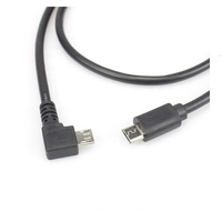 Cable USB 2.0 Micro USB Macho en Ángulo Izquierdo a Micro USB Macho Recto con Blindaje Trenzado para Uso en Computadoras