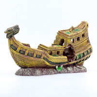 Navire de guerre noir perle bateau pirate aquarium décor aquarium décoration navire