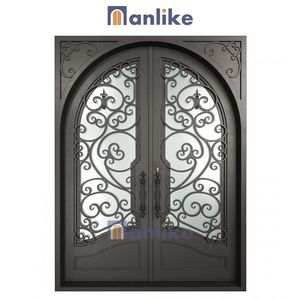 Anlike <span class=keywords><strong>Ancienne</strong></span> <span class=keywords><strong>porte</strong></span> <span class=keywords><strong>d</strong></span>'<span class=keywords><strong>entrée</strong></span> Smart Lock Double Design Verre trempé Tige noire Externe Acier galvanisé Grande <span class=keywords><strong>porte</strong></span> <span class=keywords><strong>d</strong></span>'<span class=keywords><strong>entrée</strong></span> classique en fer - Product Image 2