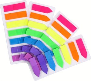 Notas Adhesivas al por Mayor de Fábrica, Blocs de Notas Fluorescentes Reutilizables de PET de 7 Colores para Estudiantes y Material de Oficina - Product Image 1