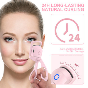 Recourbe-cils chauffant <span class=keywords><strong>électrique</strong></span> ALIVER, rose, rechargeable USB Type-C, 2 réglages de température, tenue 24h, emballage personnalisé, directement de l'usine - Product Image 2