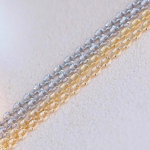 Collier réglable en argent S925 et plaqué or K avec micro-élastique, avec connexion routière, accessoires de perles DIY - Product Image 3