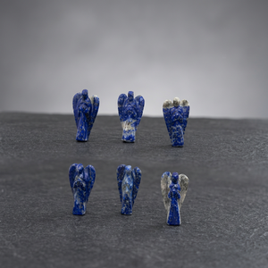 Figuras de Ángeles Talladas en Lapislázuli, Piedra Preciosa Natural, Arte Espiritual, Decoración Coleccionable, Miniatura de 1 Pulgada, Hecha a Mano - Product Image 1