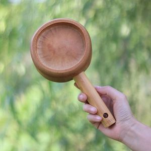 Bamboo Water Ladle Round Traditional Chinese Style Eco Friendly Tea Scoop <b>Coffee</b> <b>Spoon</b> Kitchen Tool - Product Image 4