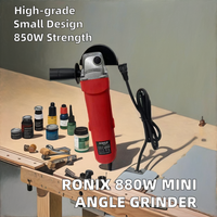 Ronix professionnel Mini Max bleu 880W meuleuse d'angle électrique 18V boîte de commutation de moteur emballage de puissance pièces de rechange bricolage de qualité industrielle