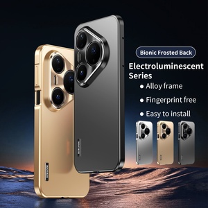 Marco de parachoques de Metal de aluminio híbrido, carcasa trasera de PC mate para <span class=keywords><strong>Huawei</strong></span> Pura 80 70 Ultra / 80 70 Pro + / Pro/70, cubierta protectora de lente - Product Image 1