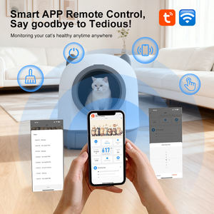 أتوماتيكية رائجة جديدة <span class=keywords><strong>Cat</strong></span> من خلال تطبيق التحكم في إزالة الرائحة لعدة قطط ذكية تنظيف ذاتي - Product Image 2