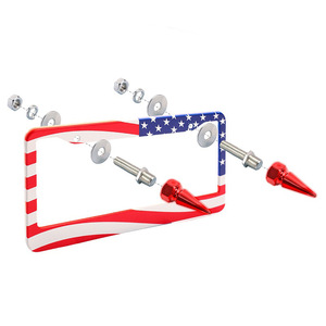 Capuchons de vis de plaque d'immatriculation universels de luxe pour <span class=keywords><strong>voiture</strong></span> et moto, en alliage d'aluminium, à pointe hexagonale, accessoires décoratifs extérieurs - Product Image 4