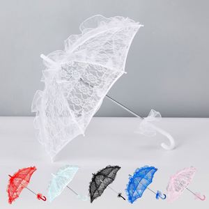 Sombrilla de Encaje Recta para Niños, Precio Directo de Fábrica, Elegante Accesorio para Fotos de Novia, Decorativa para Fiestas de Halloween - Product Image 2