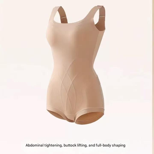 Women's Plus Size Breathable <b>Lace</b> Button <b>Shapewear</b> Bodysuit Set-Spandex/Cotton Material Medium Tummy Control Slimming Design - Product Image 6